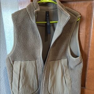 Men's Tan Fleece Vest